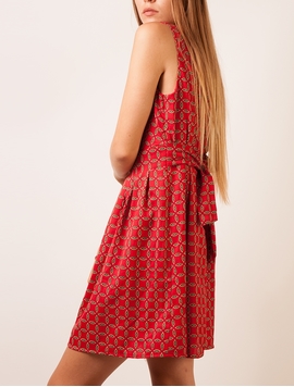 Rochie Casual Cu Pense Rosu